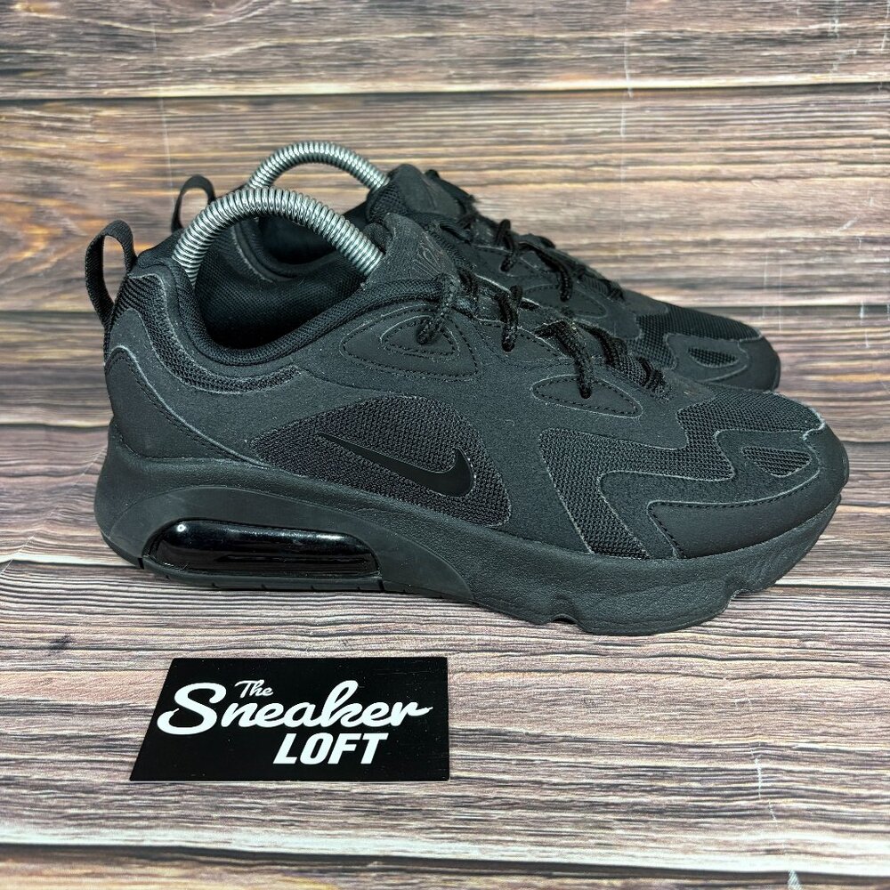 Nike Air Max 200 Triple Black Women's Athletic Shoes Size 9